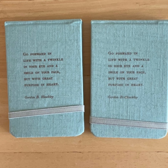 Set of 7 fabric covered notebooks with inspirational quote on cover. - Picture 5 of 9